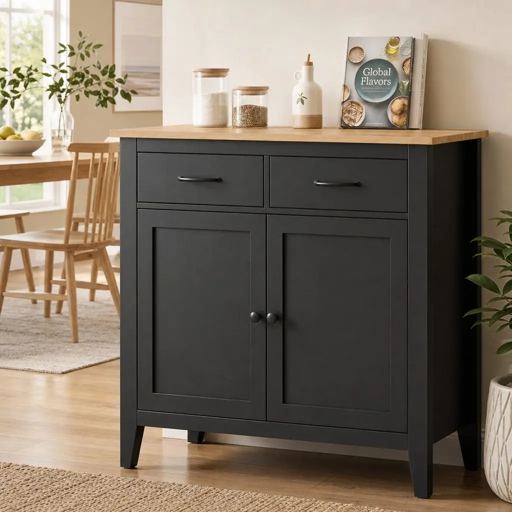 90cm Buffet Sideboard Cabinet with 2 Drawers