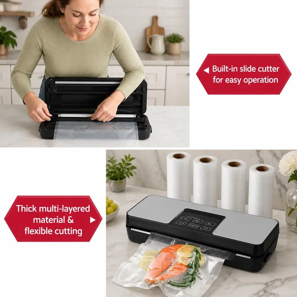 Food Vacuum Sealer Machine with Cutter 5 Modes