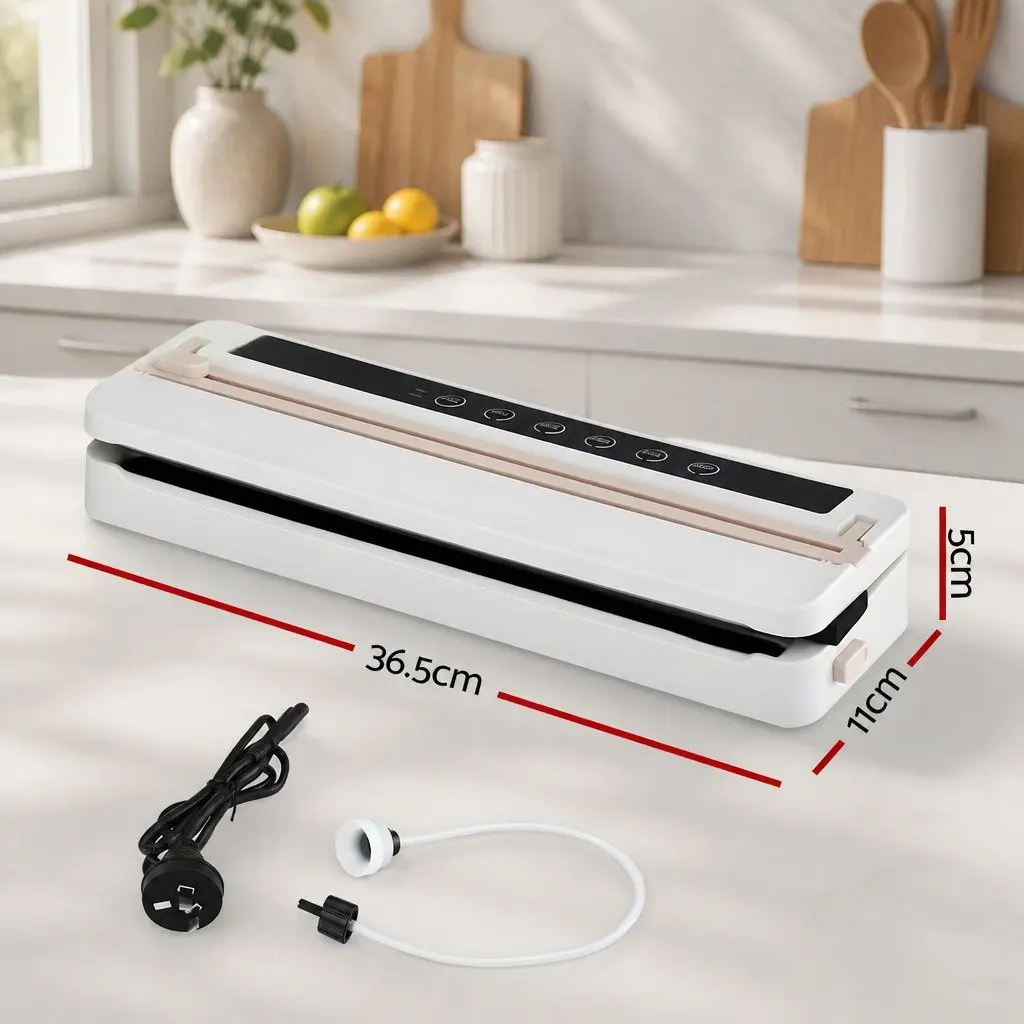 Food Vacuum Sealer Machine 110W Auto Seal 6 Modes LED Timer Built-in Cutter