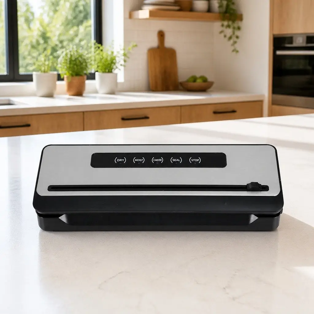 Food Vacuum Sealer Machine 110W Black & Silver