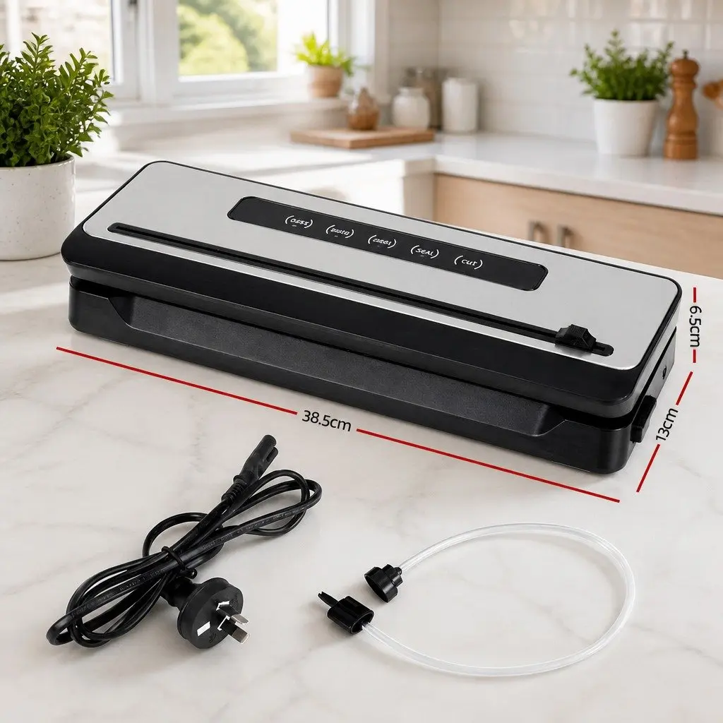 Food Vacuum Sealer Machine 110W Black & Silver