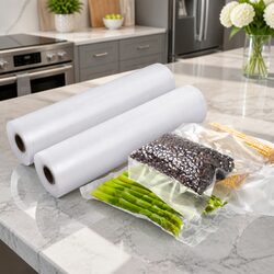 Exceptional Food Vacuum Sealer Bags 2 Rolls for Freshness