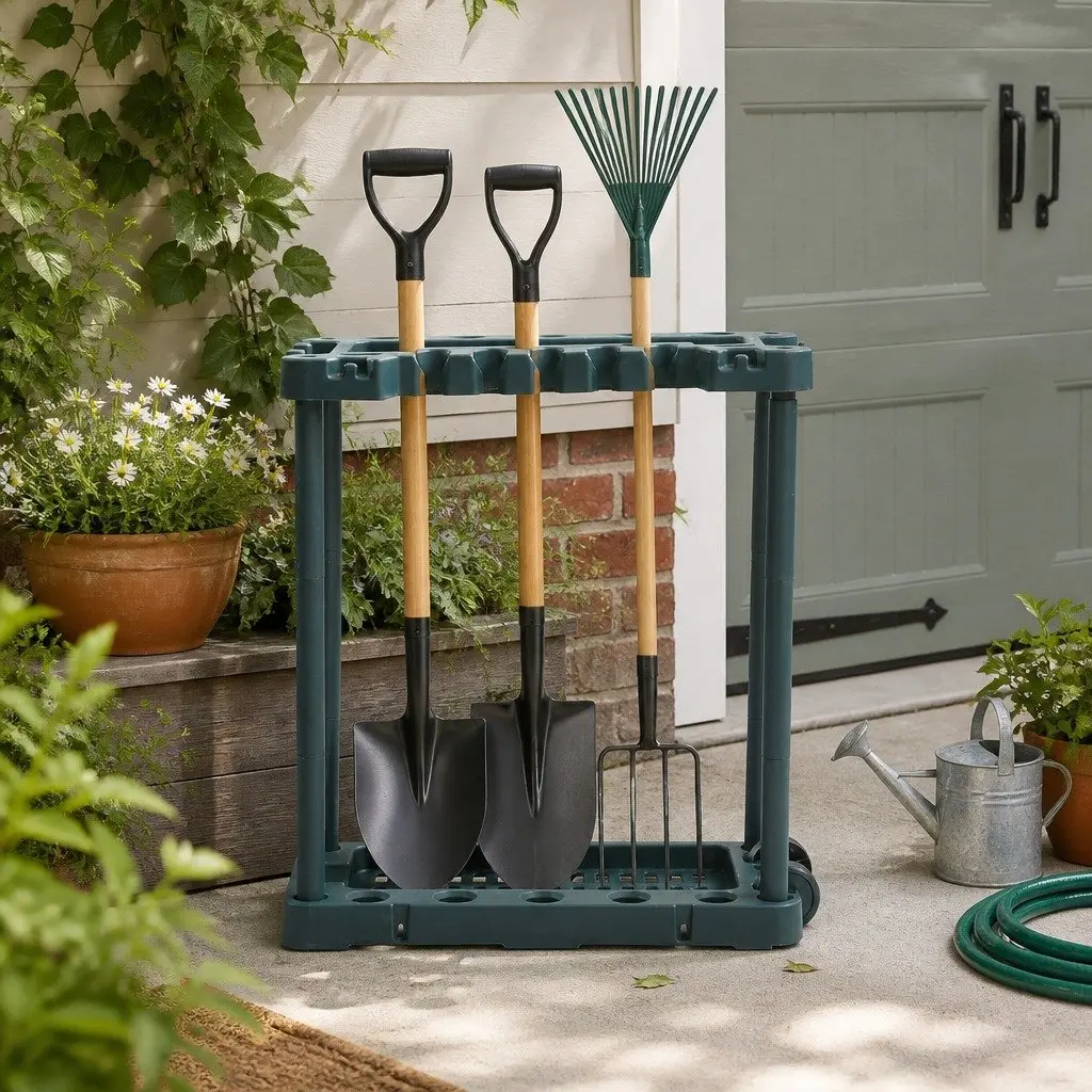 Garden Shed Tool Storage Organizer Rack
