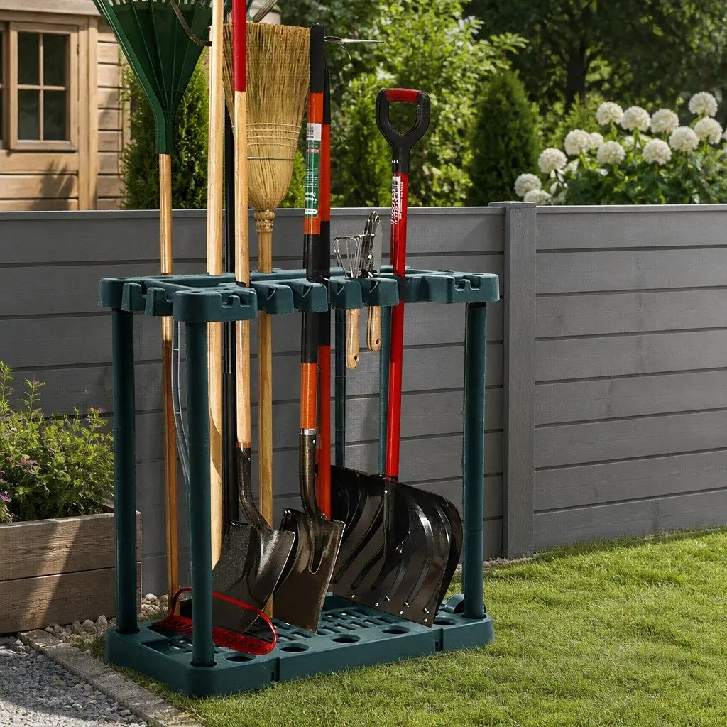 Garden Shed Tool Storage Organizer Rack