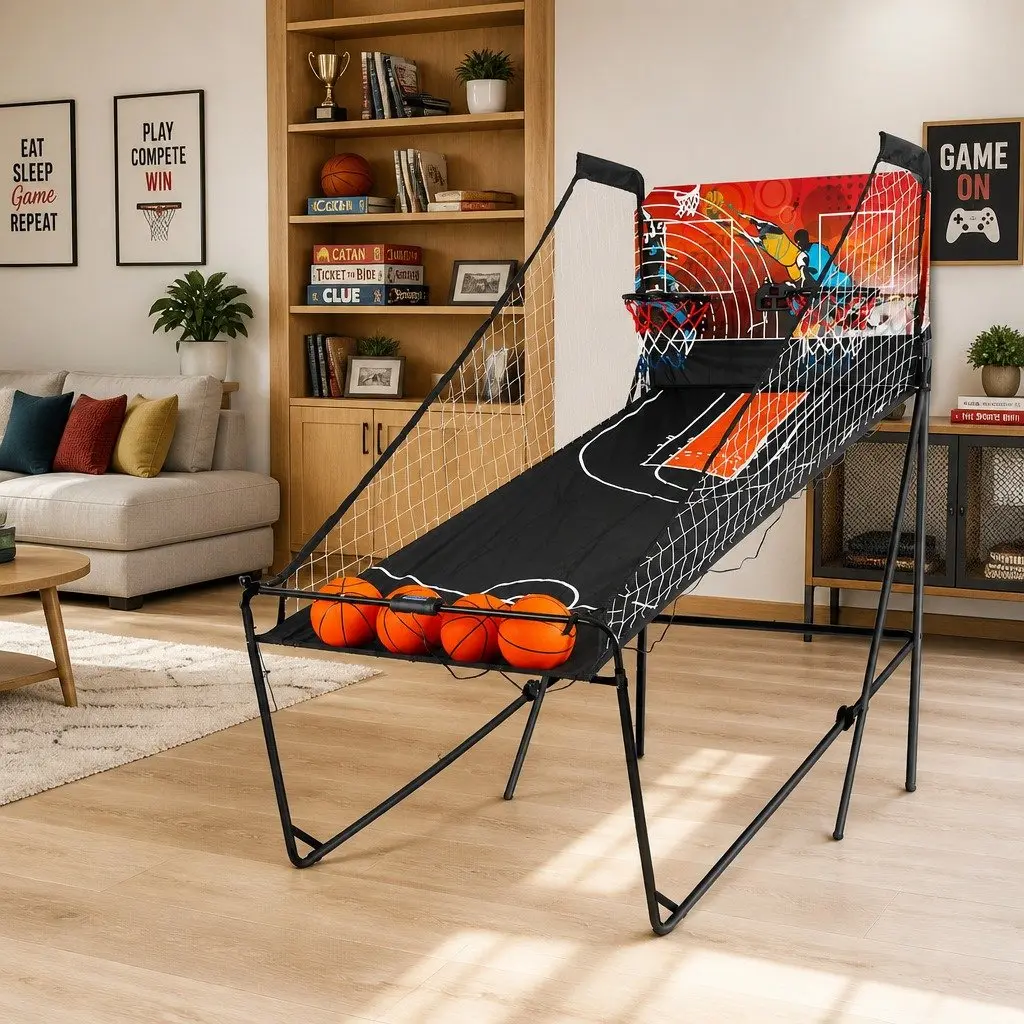 Black Electronic Basketball Arcade Game with 8 Modes