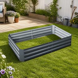 Durable Galvanised Steel Raised Garden Bed 150x90cm