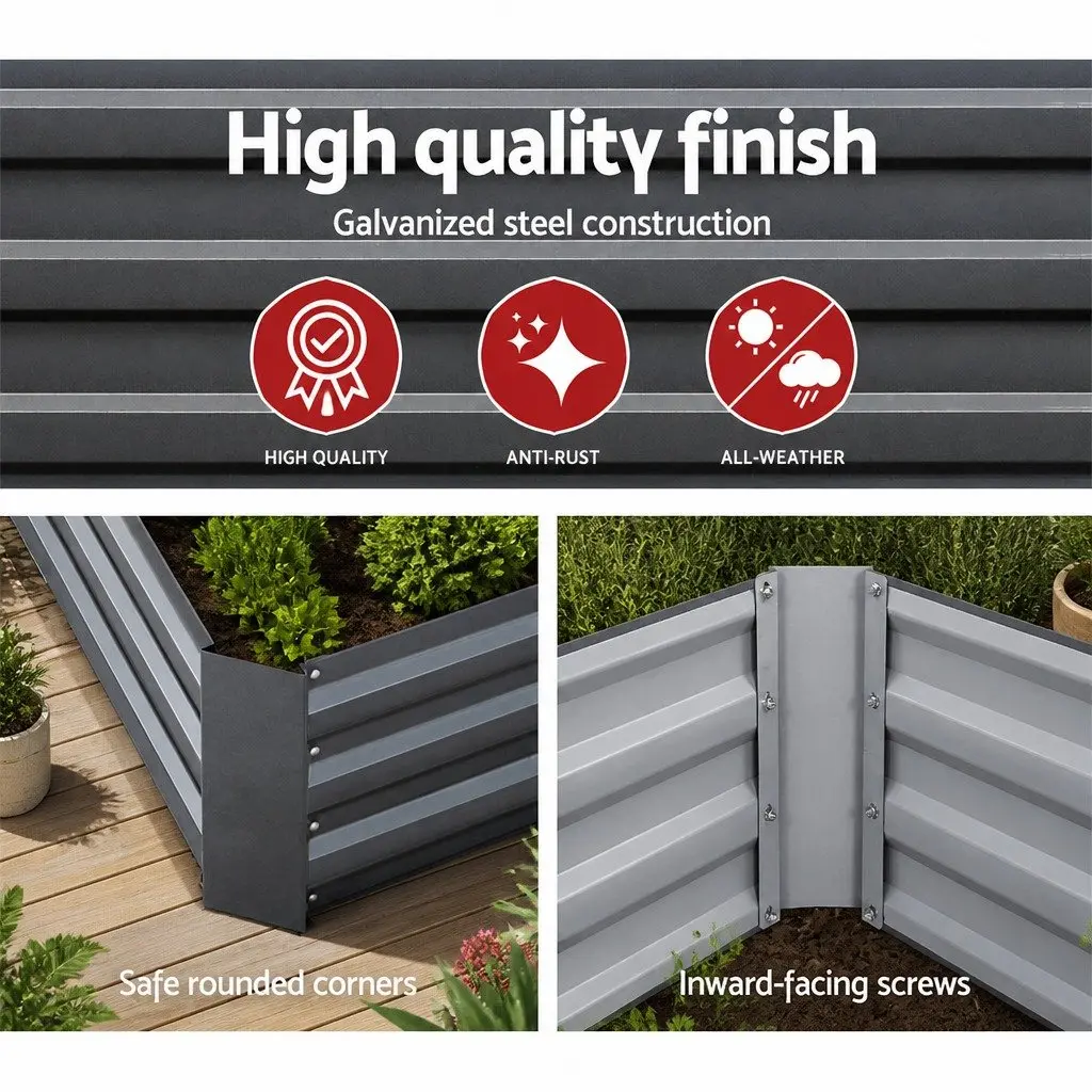 Raised Garden Bed 180x90cm for Vegetables