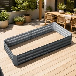 Durable Galvanised Raised Garden Bed 210x90cm