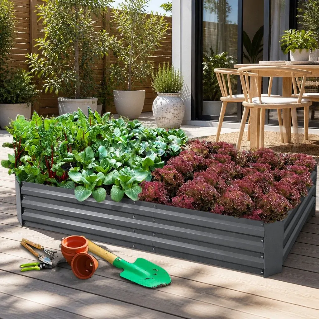 Galvanised Raised Garden Bed 210x90cm