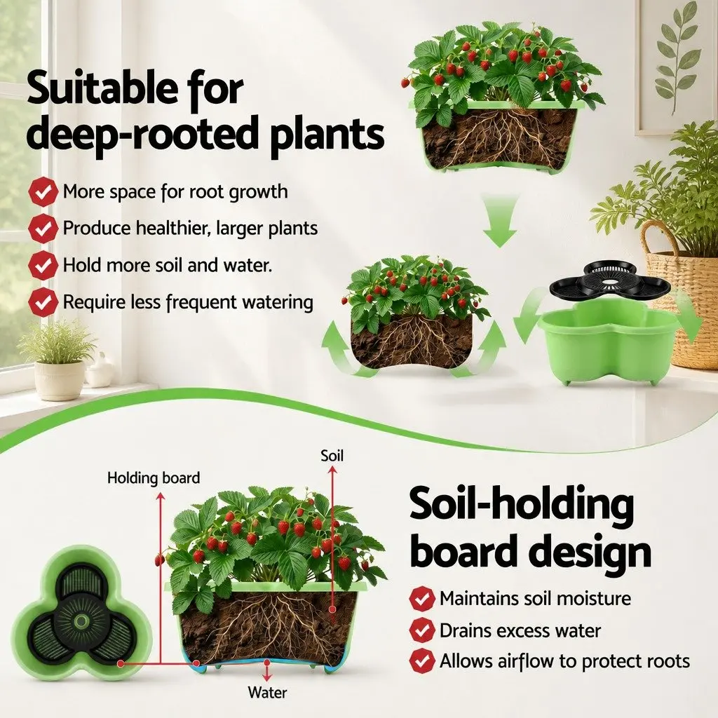 5-Tier Vertical Garden Planter PP Light Green 75cm