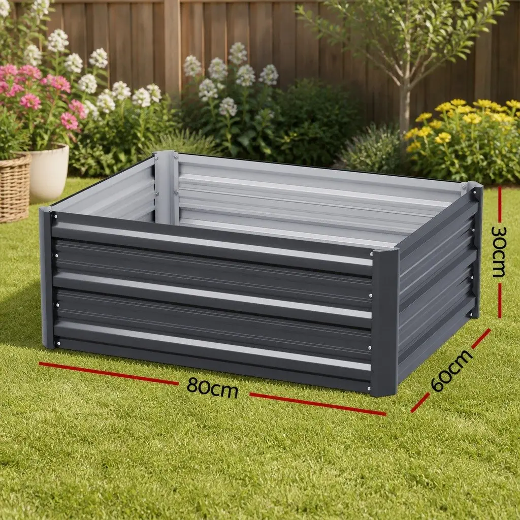 Raised Garden Bed Planter Box 80x60x30cm