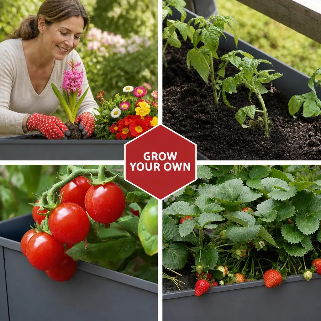 Raised Garden Bed Galvanized Steel 100x40x80cm Aluminium Grey