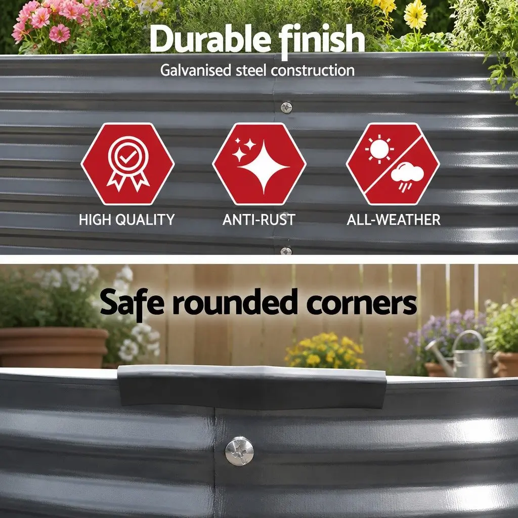 Galvanised Raised Garden Bed 90x45cm