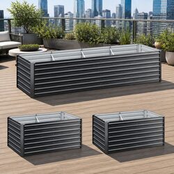 Durable Raised Garden Bed 2-in-1 Kit with Steel Design