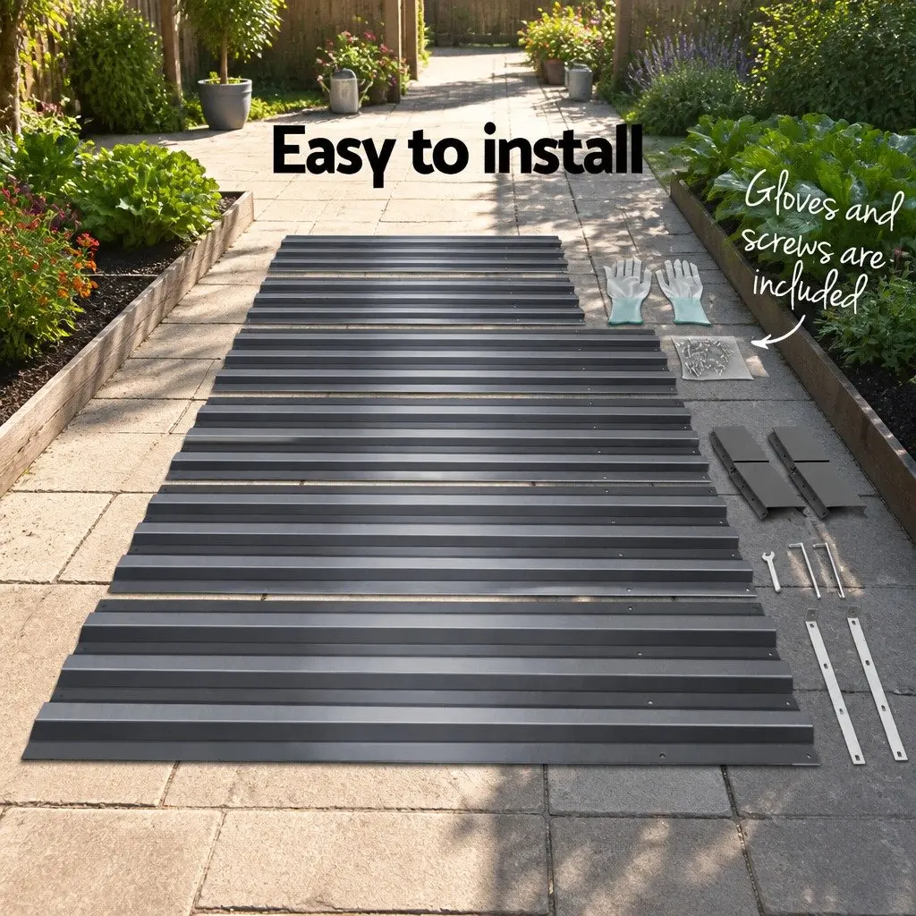 Raised Garden Bed Galvanised Steel 150x90cm Aluminium Grey