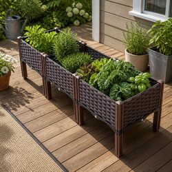 Sturdy Raised Garden Bed Planter 120x40x36cm for Plants