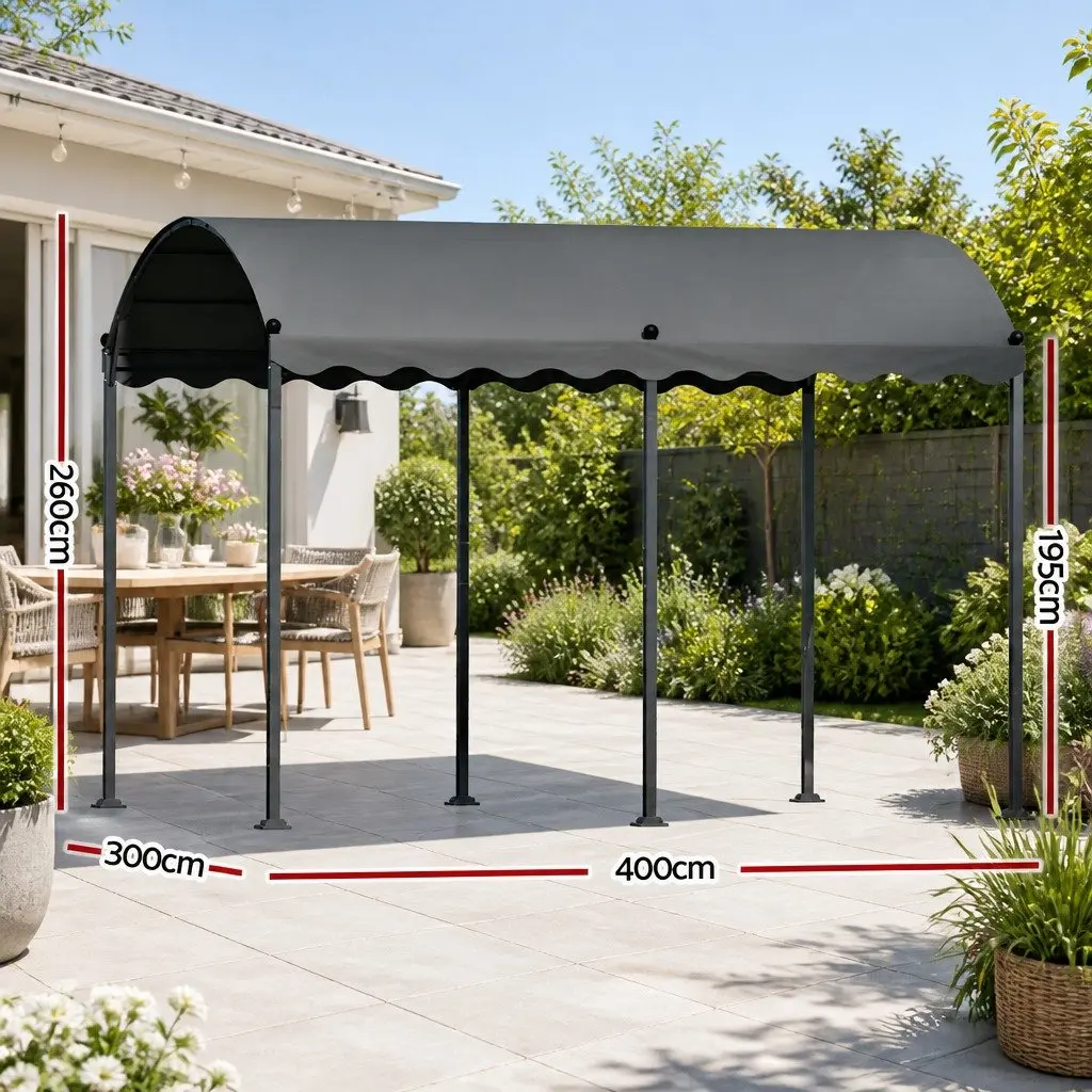 Gazebo Marquee 4x3m Outdoor Garden Canopy Shade Tent Wedding Event Party Shelter