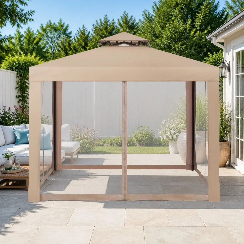 Gazebo Marquee 3m Outdoor Tent with Mesh Walls