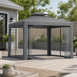 Premium Grey Gazebo Marquee 3m Outdoor Event Tent
