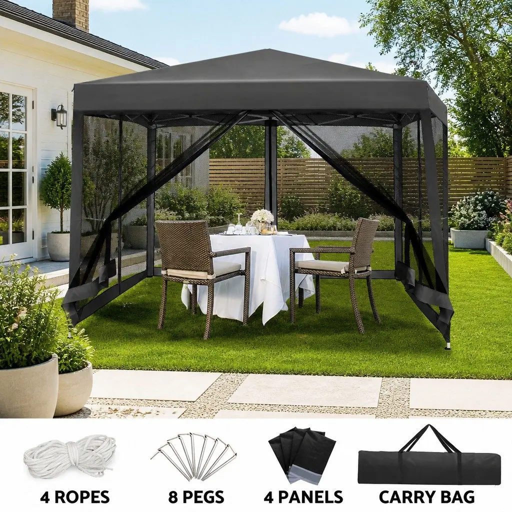 3x3m Pop Up Gazebo Canopy for Outdoor Use