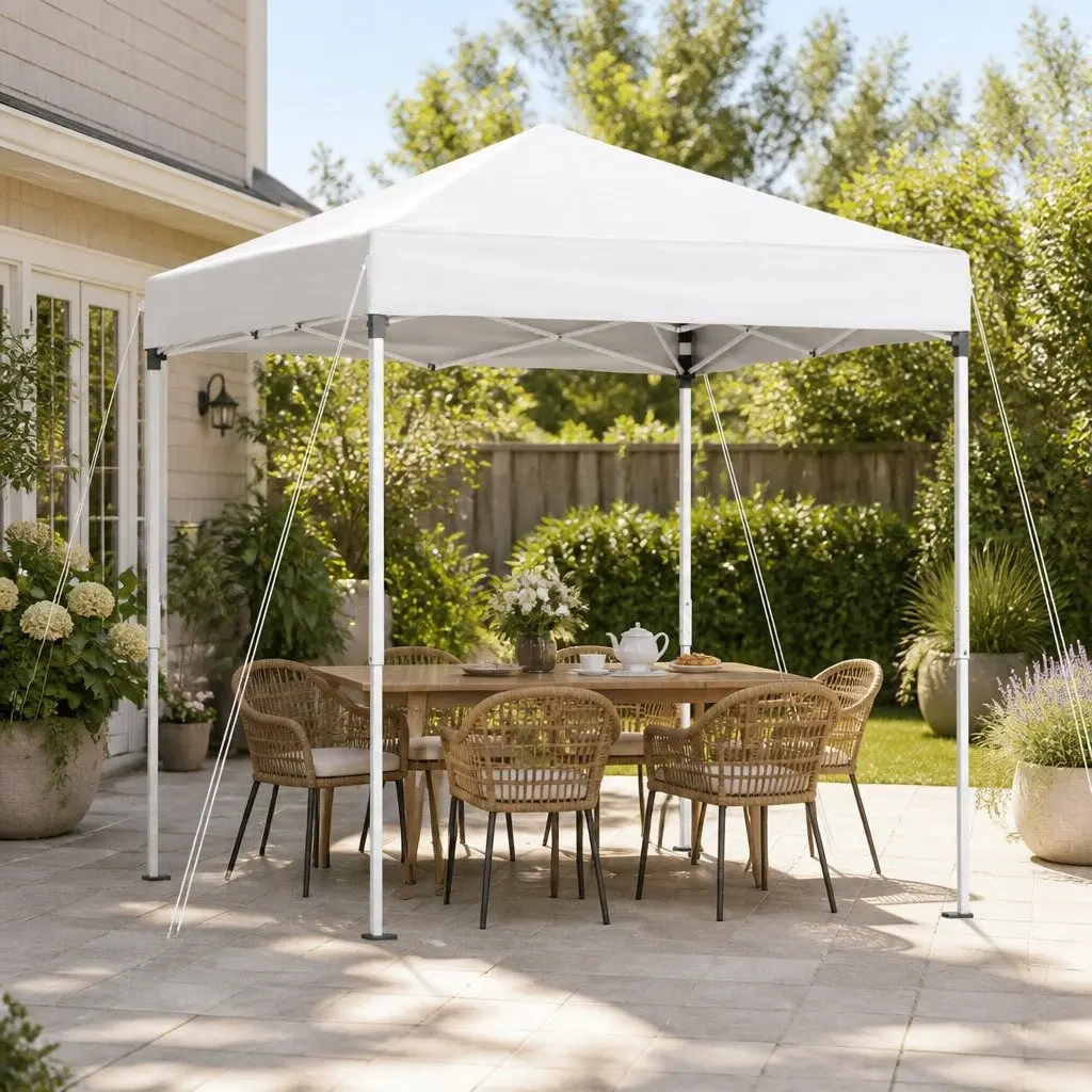 2x2m Outdoor Patio Gazebo with Adjustable Height