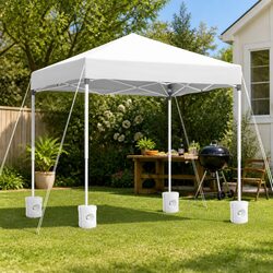 Outdoor Gazebo 2x2m Patio Canopy Shade Marquee w/ 4 Base Pods White