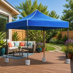 Sturdy 3x3m Pop Up Gazebo with Base Pods - Blue