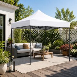 Pop Up Gazebo 3x3m Folding Tent Outdoor Camping Marquee Shade Structure White