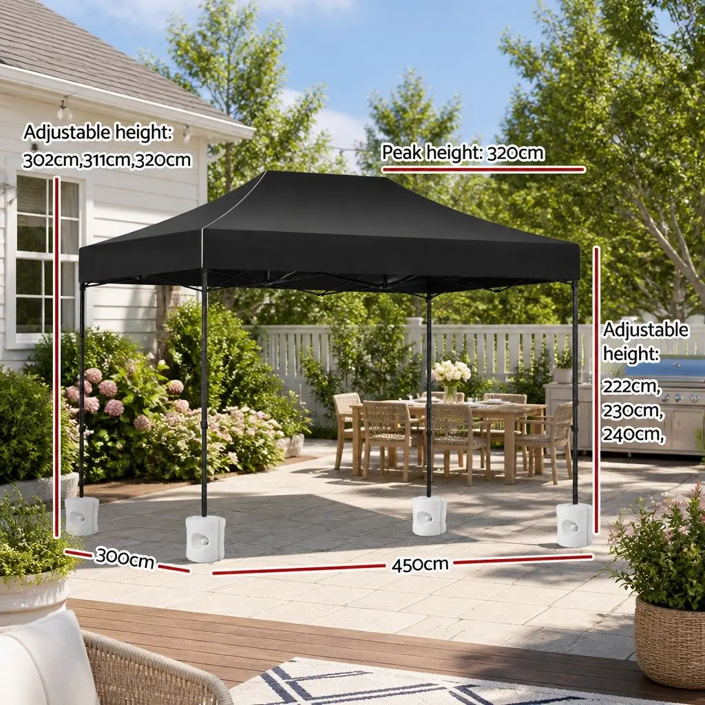 Pop Up Gazebo 3x4.5m Folding Marquee Tent