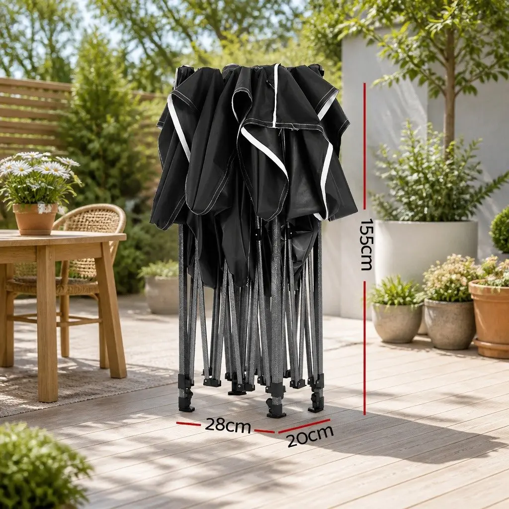 Pop Up Gazebo with Adjustable Height 3x4.5m