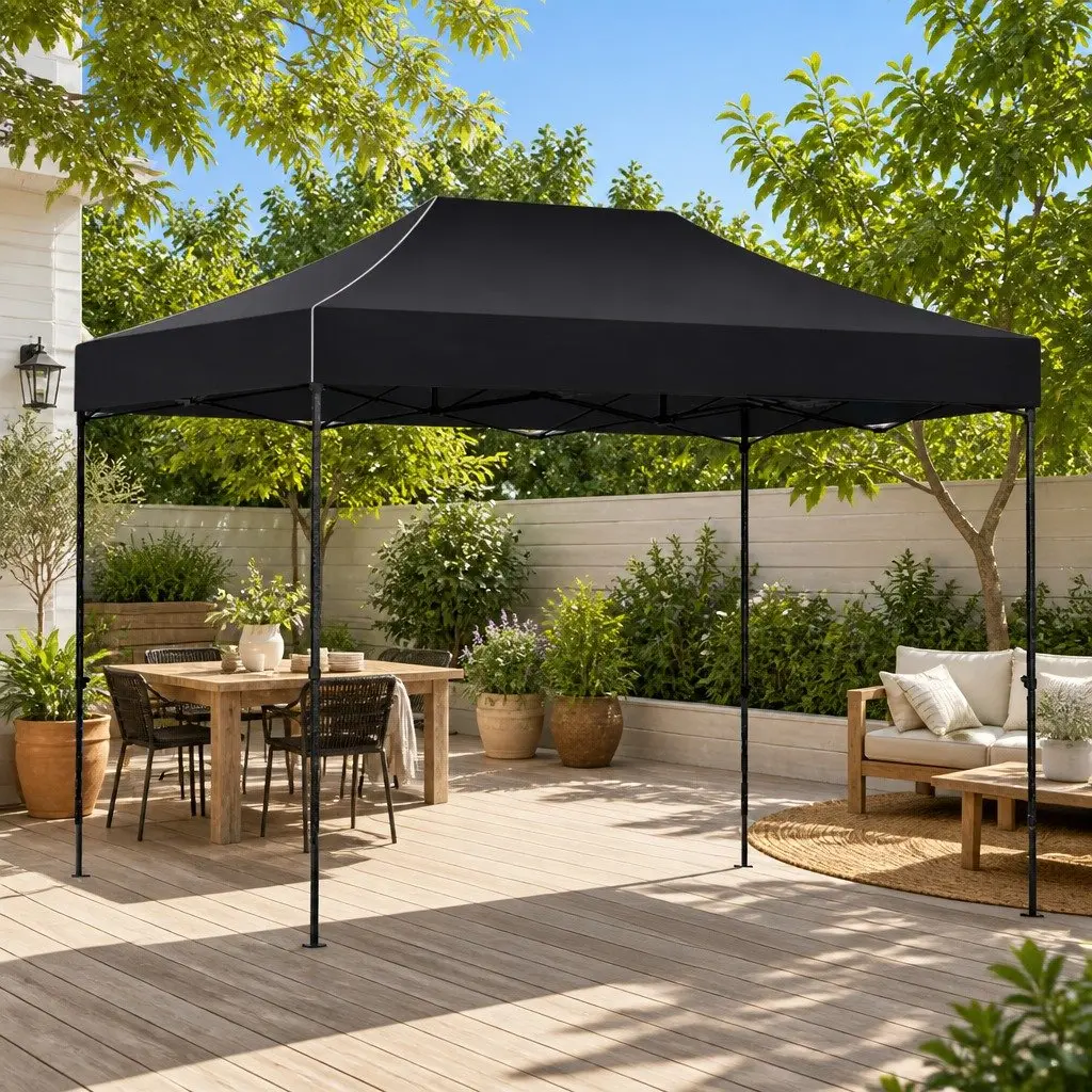 Pop Up Gazebo with Adjustable Height 3x4.5m