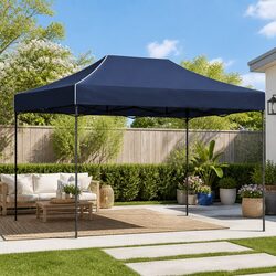 Navy Pop Up Gazebo Tent 3x4.5m Durable Outdoor Canopy