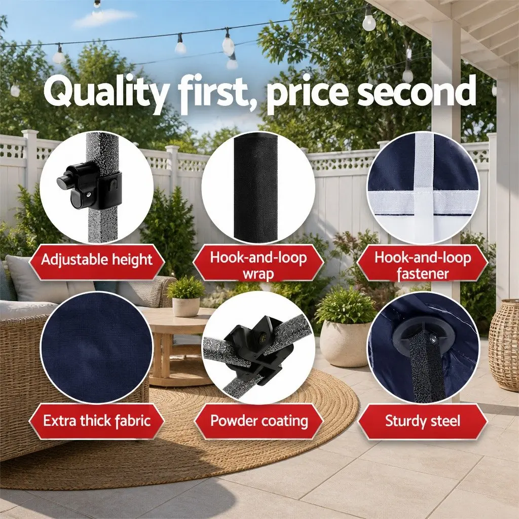 Pop Up Gazebo 3x6m Oxford Fabric Navy Folding Canopy Tent with 4 Base Pods