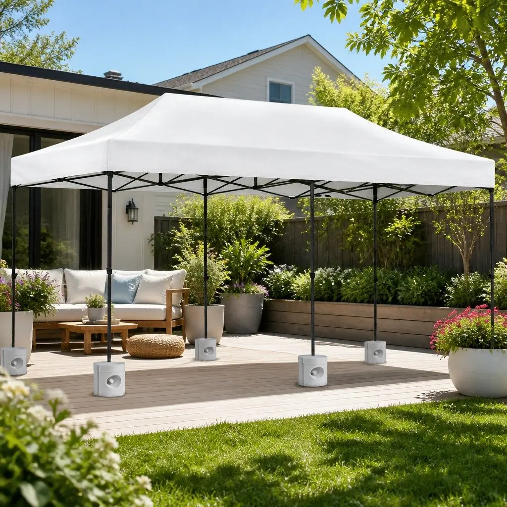 Pop Up Gazebo Marquee 3x6m Folding Canopy Tent White