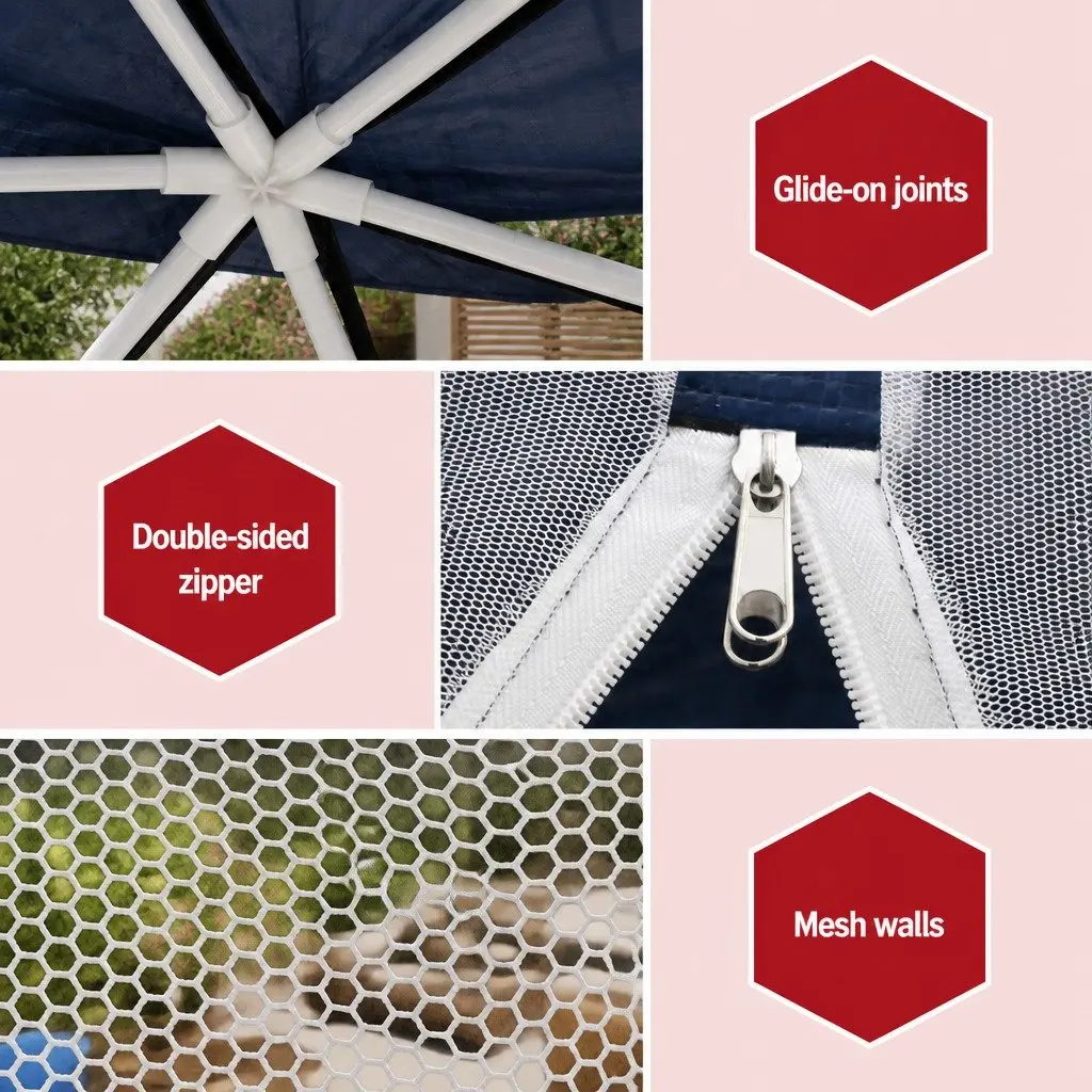 Hexagonal Gazebo 2x2m Outdoor Wedding Canopy