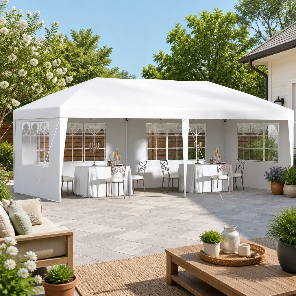 Pop Up Gazebo 3x6m Outdoor Tent Canopy with Panels