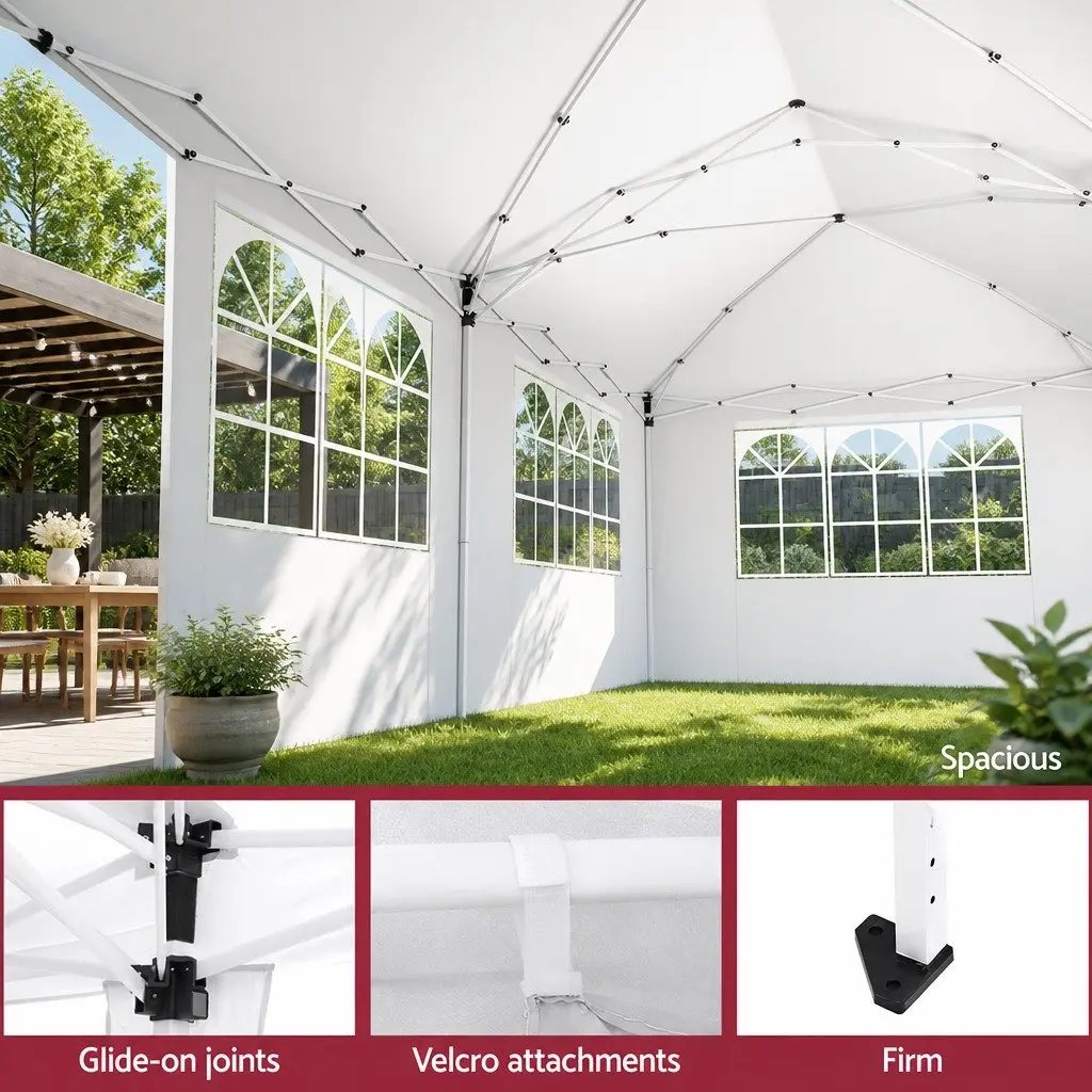 Pop Up Gazebo 3x6m Outdoor Tent Canopy with Panels
