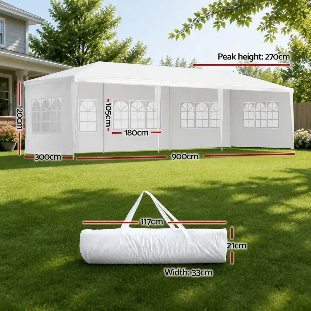 3x9m White Gazebo Marquee for Events