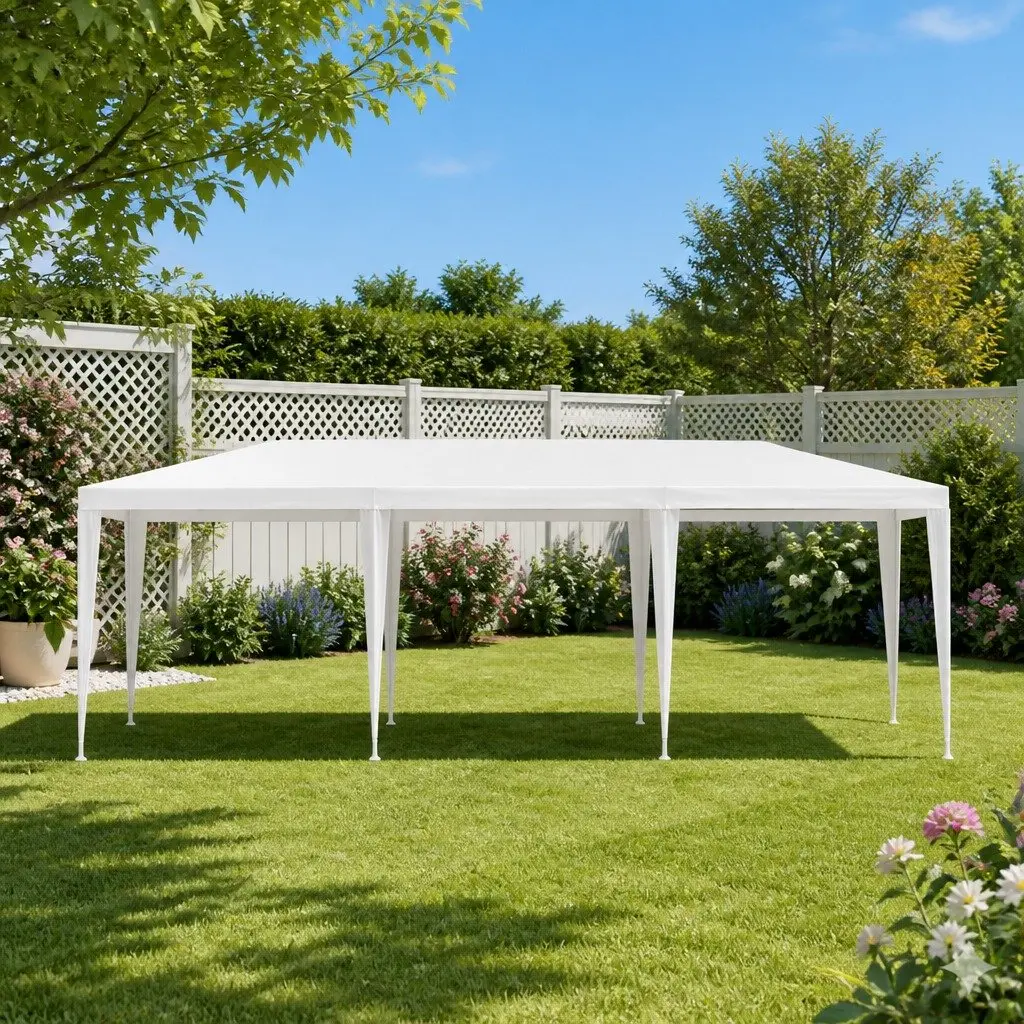 Gazebo 3x9m Steel Yellow Canopy Tent Outdoor Event Wedding Party Shade