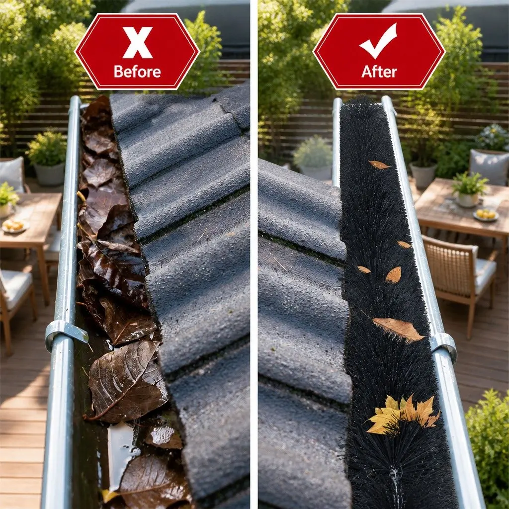 Gutter Guard Brush 92cm x 10cm for Debris Protection