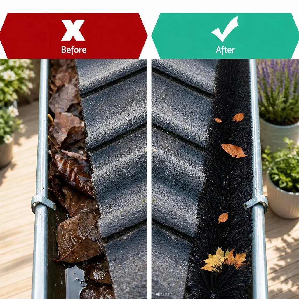 Gutter Guard Brush 16M 92X10cm Black