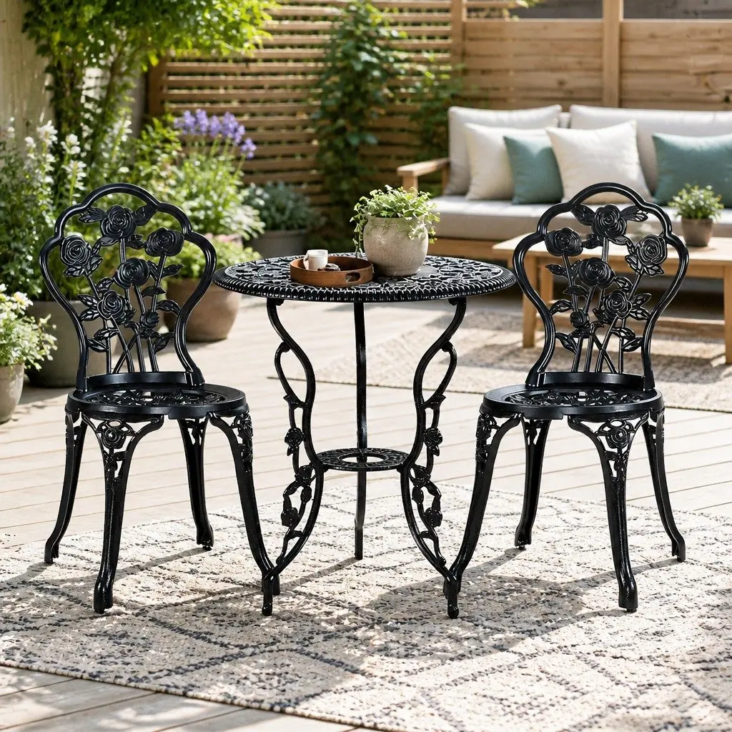 3PC Outdoor Bistro Set for Garden Spaces