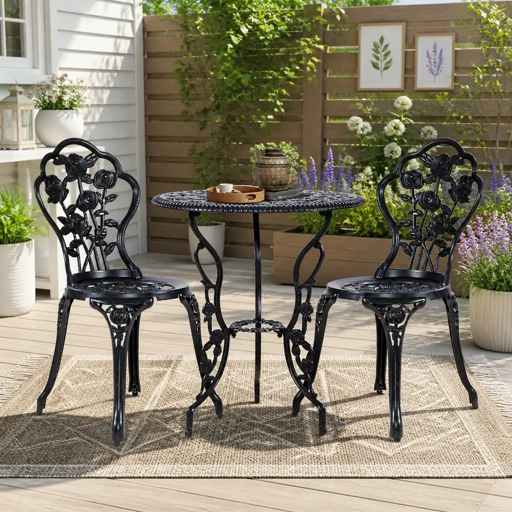 3PC Outdoor Bistro Set for Garden Spaces
