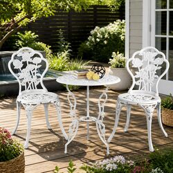 Durable 3-Piece Outdoor Bistro Set for Garden Spaces
