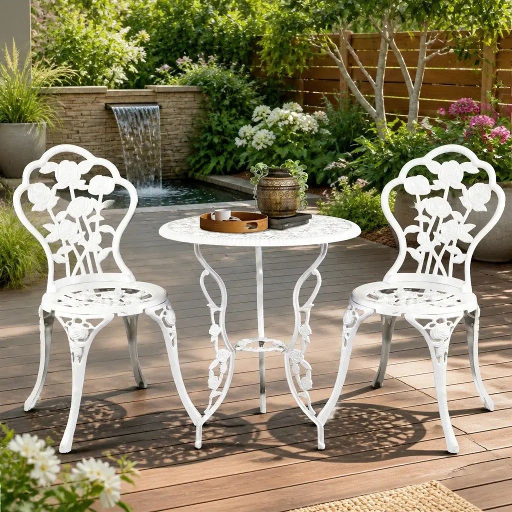 3-Piece Outdoor Bistro Set for Garden Spaces