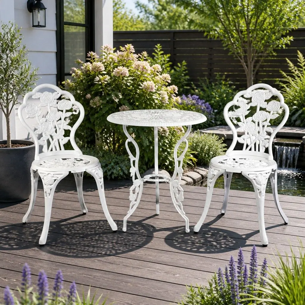 3-Piece Outdoor Bistro Set for Garden Spaces