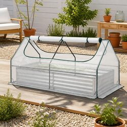 Durable 3 in 1 Raised Garden Bed with Greenhouse Cover