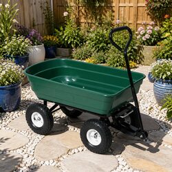 Heavy-Duty 75L Garden Dump Cart with 270kg Capacity
