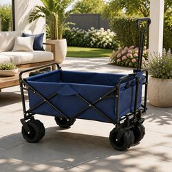 Heavy Duty Folding Garden Cart Trolley 120kg Capacity