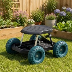 Durable Garden Rolling Stool with Wheels for Easy Movement